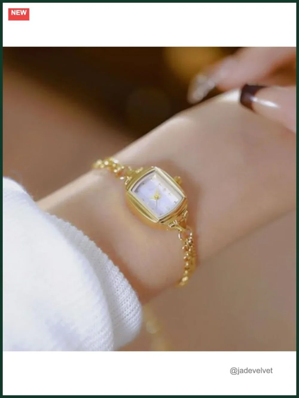 Women's Ultra Thin 7mm Dainty Rectangle Analog Quartz Watch